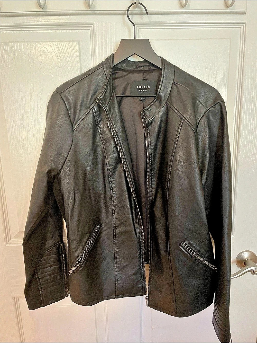 Torrid Classic Faux Leather Moto Jacket Black Size 2